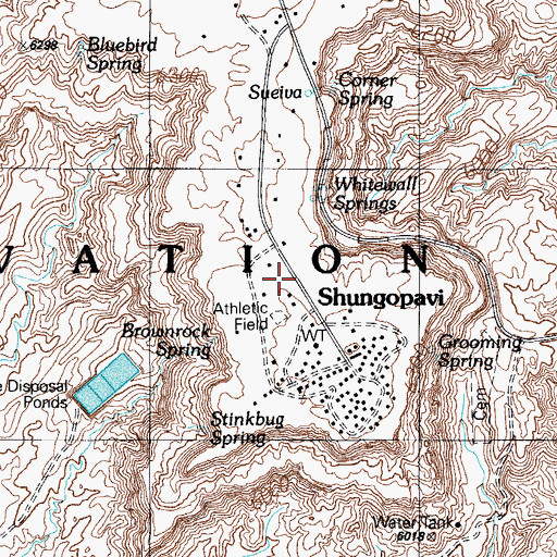 Topographic Map of Shungopavi Spring, AZ