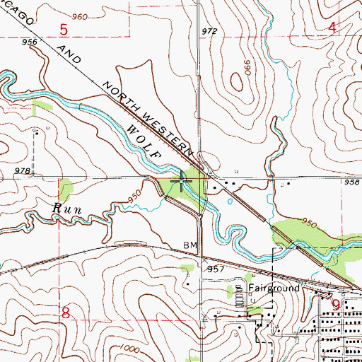Topographic Map of Devils Run, IA