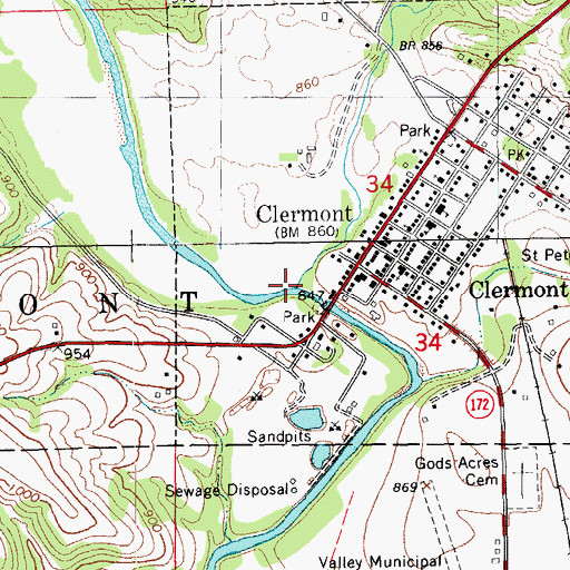 Topographic Map of Dibble Creek, IA