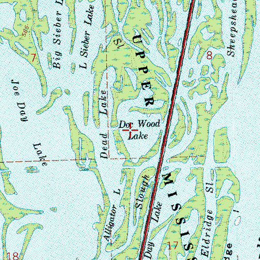 Topographic Map of Doc Wood Lake, IA