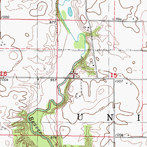 Topographic Map of Douglas School, IA