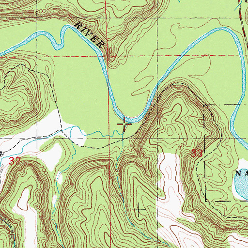 Topographic Map of Dousman Creek, IA