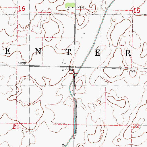 Topographic Map of Drainage Ditch 13, IA