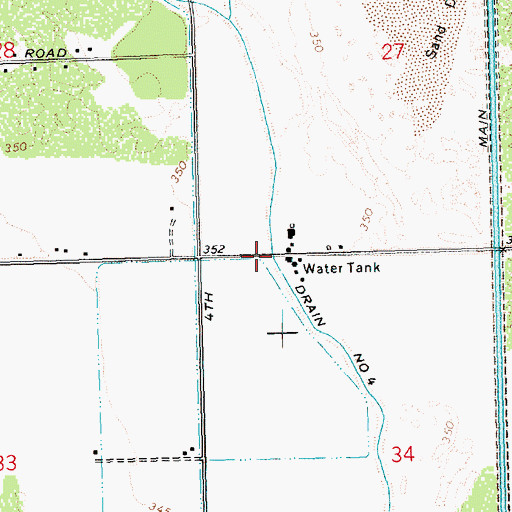 Topographic Map of Feeder Drain Number Four, AZ