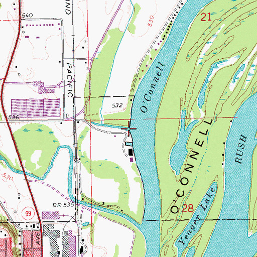 Topographic Map of Dry Branch, IA