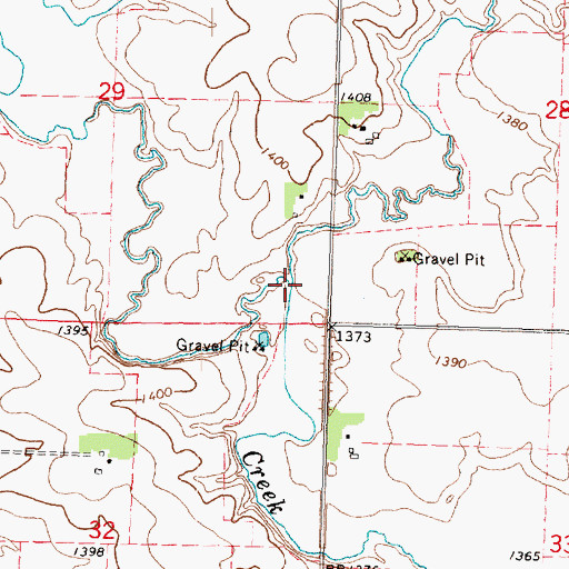 Topographic Map of Dry Run, IA
