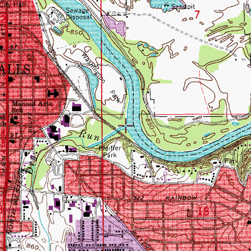 Topographic Map of Dry Run, IA