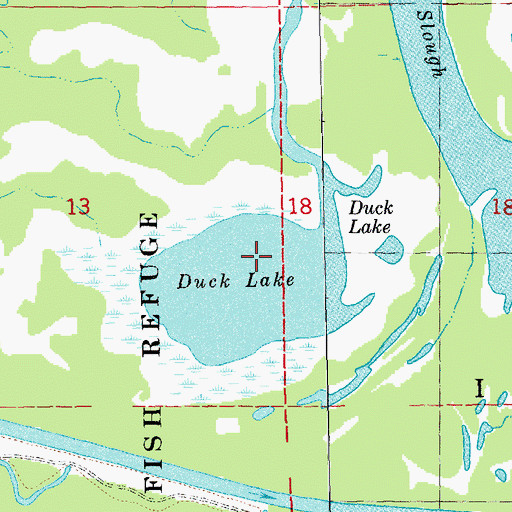 Topographic Map of Duck Lake, IA