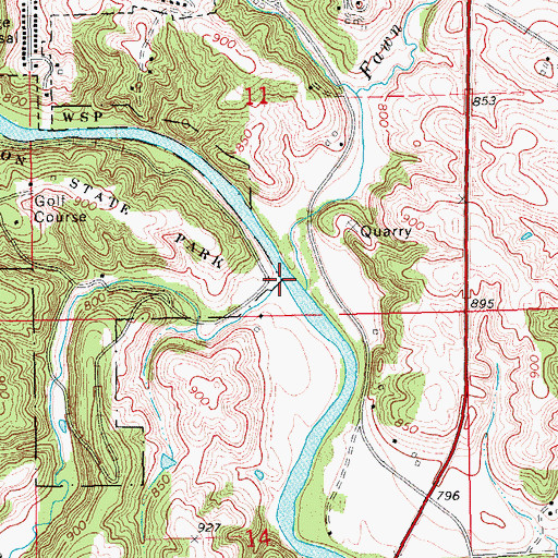 Topographic Map of Dutch Creek, IA