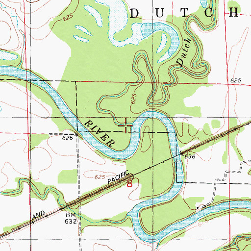 Topographic Map of Dutch Creek, IA