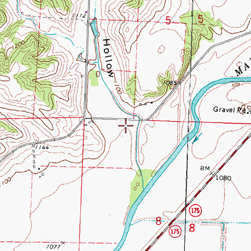 Topographic Map of Dutch Hollow, IA