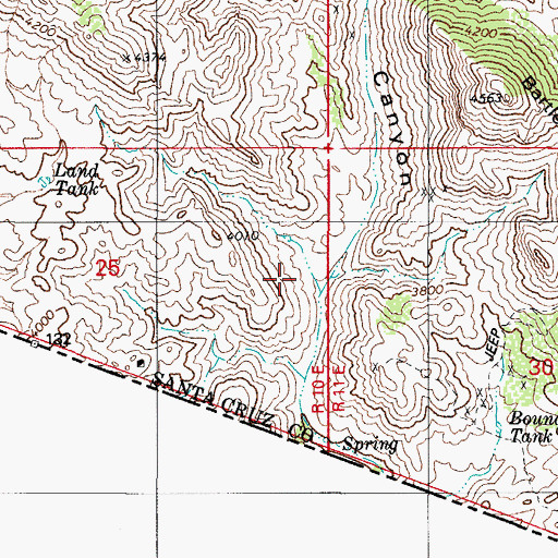 Topographic Map of Holden Canyon, AZ