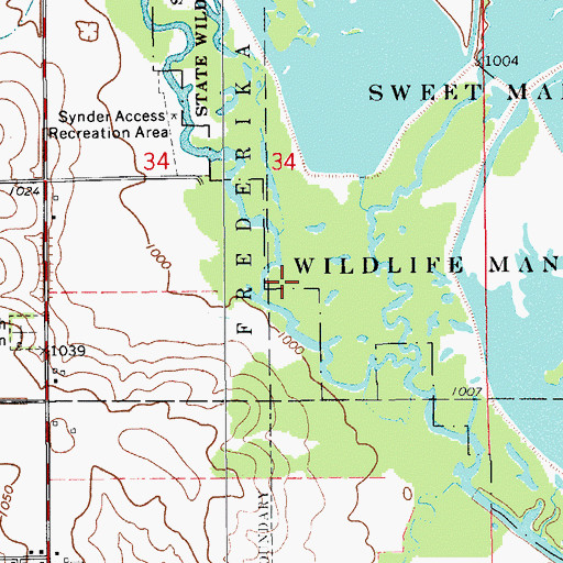 Topographic Map of East Fork Wapsipinicon River, IA