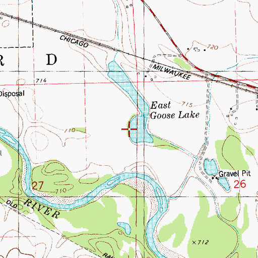 Topographic Map of East Goose Lake, IA