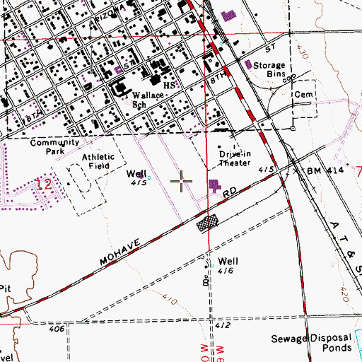 Topographic Map of Parker Community Hospital Heliport, AZ
