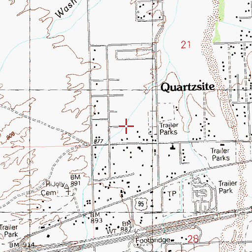 Topographic Map of Fly-in Picnic Grounds Airport (historical), AZ