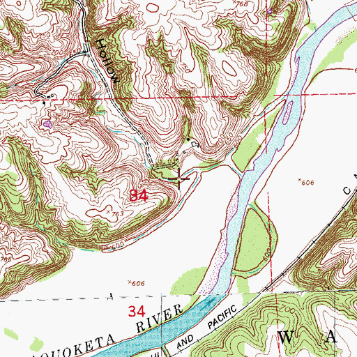 Topographic Map of Eggers Hollow, IA