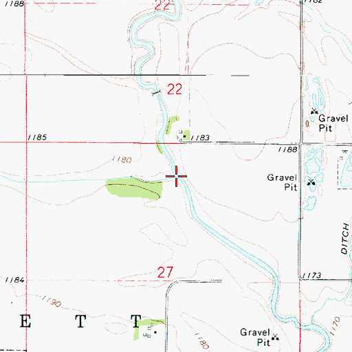 Topographic Map of Elk Creek, IA
