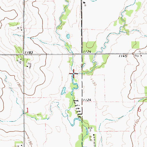 Topographic Map of Elk Creek, IA