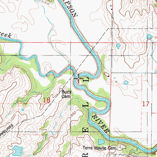 Topographic Map of Elk Creek, IA