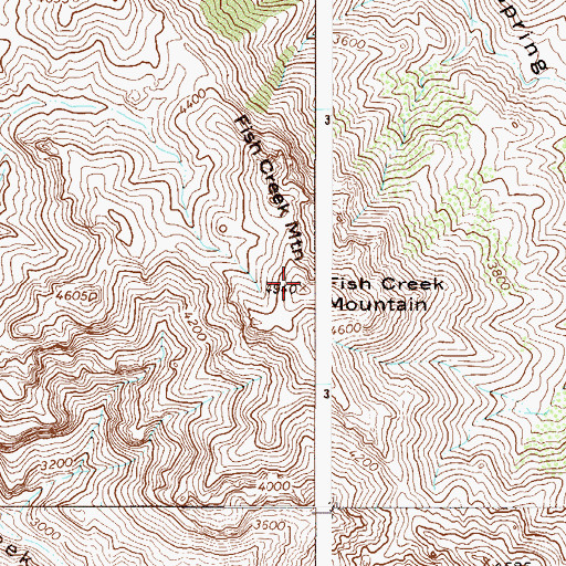Topographic Map of Fish Creek Mountain, AZ