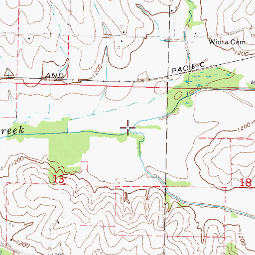 Topographic Map of Eller Branch, IA