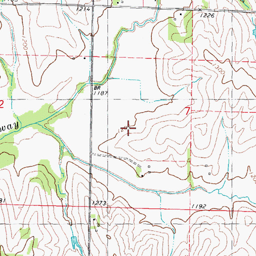 Topographic Map of Elm Creek, IA
