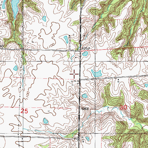 Topographic Map of Elm Grove Church, IA