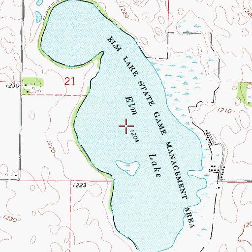 Topographic Map of Elm Lake, IA