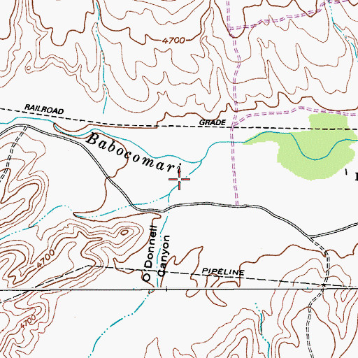 Topographic Map of O'Donnell Canyon, AZ