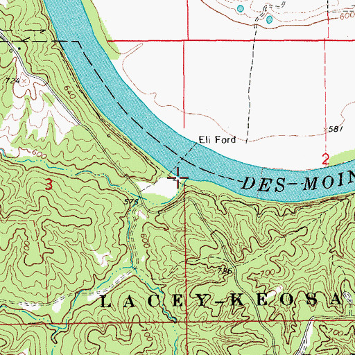 Topographic Map of Elys Creek, IA