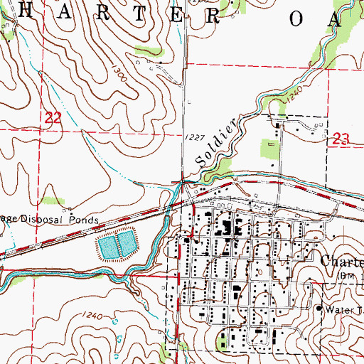 Topographic Map of Emigrant Creek, IA