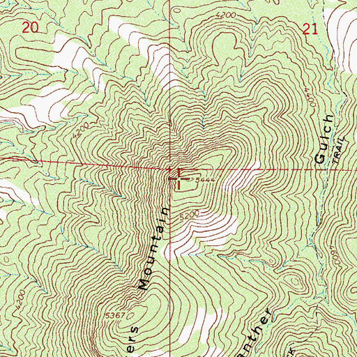 Topographic Map of Three Sisters Mountain, AZ