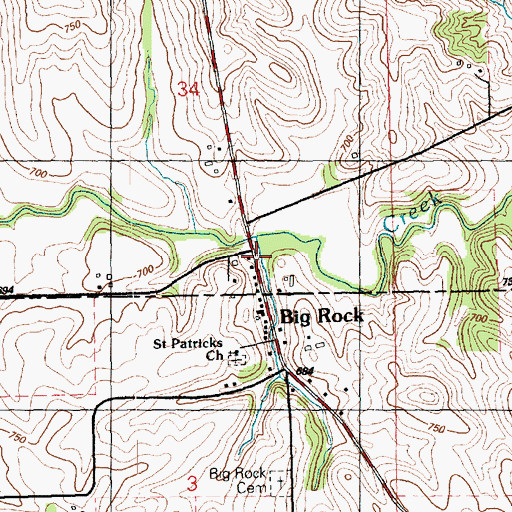 Topographic Map of Emmanuel Reformed Church, IA