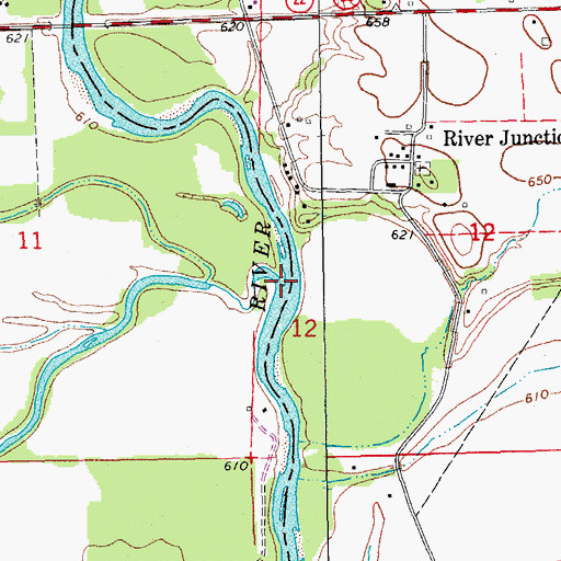 Topographic Map of English River, IA