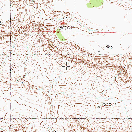 Topographic Map of Havasupai Reservation, AZ