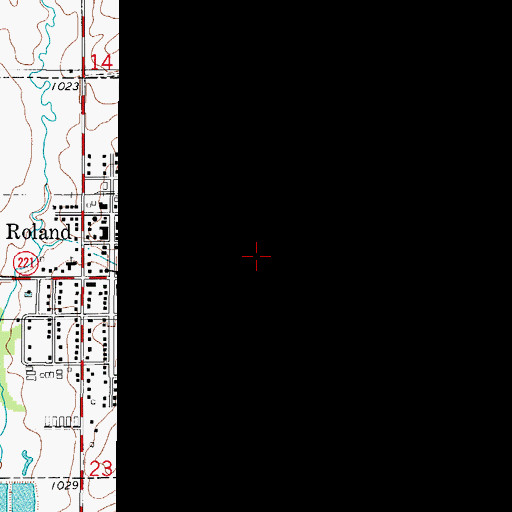 Topographic Map of Erickson Park, IA