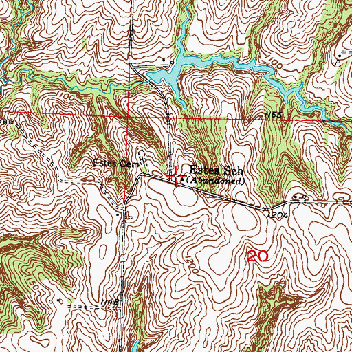 Topographic Map of Estes School, IA