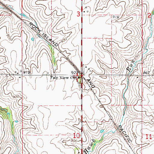 Topographic Map of Fair View Church, IA