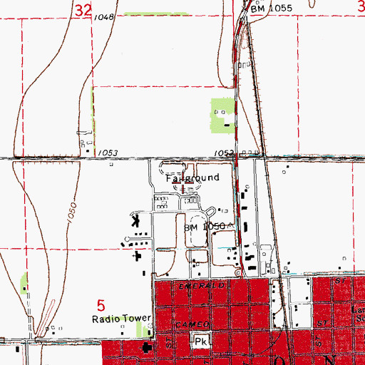 Topographic Map of Monona County Fairgrounds, IA