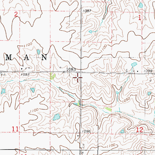 Topographic Map of Fairview School, IA