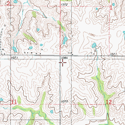 Topographic Map of Fairview School, IA