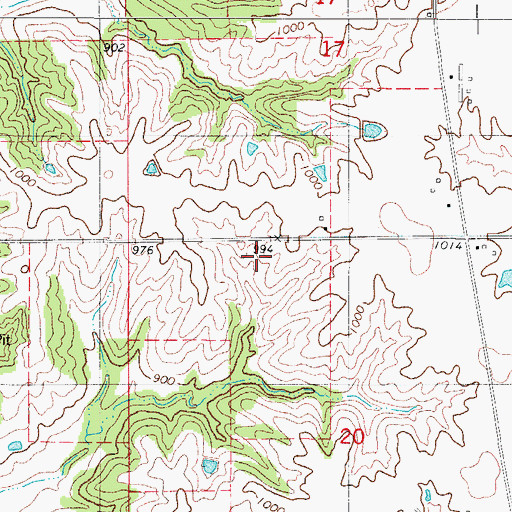 Topographic Map of Fairview School, IA
