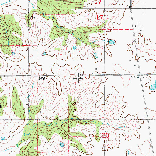 Topographic Map of Fairview School, IA