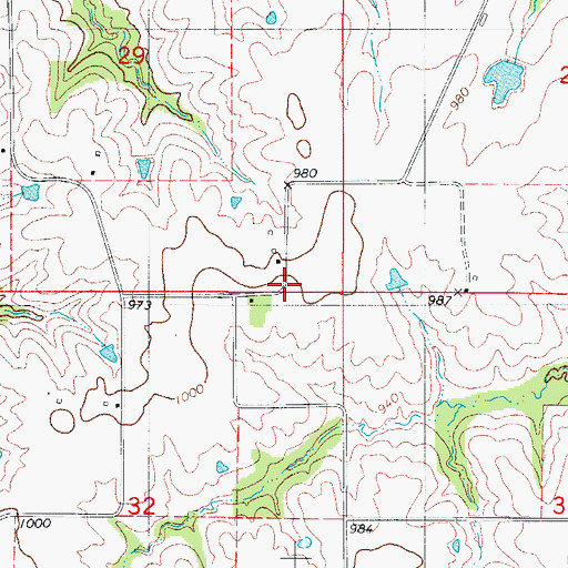 Topographic Map of Fairview School, IA
