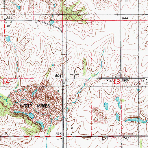 Topographic Map of Fairview School, IA