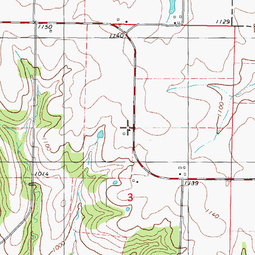Topographic Map of Fairview School, IA