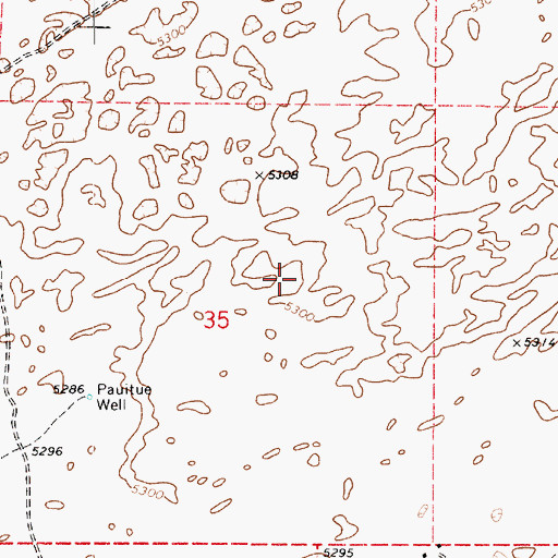Topographic Map of Moa Ave Spring (historical), AZ