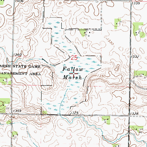 Topographic Map of Fallow Marsh, IA