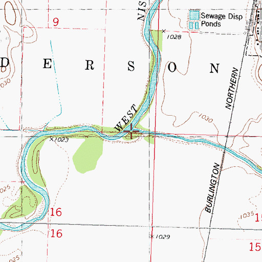 Topographic Map of Farm Creek, IA